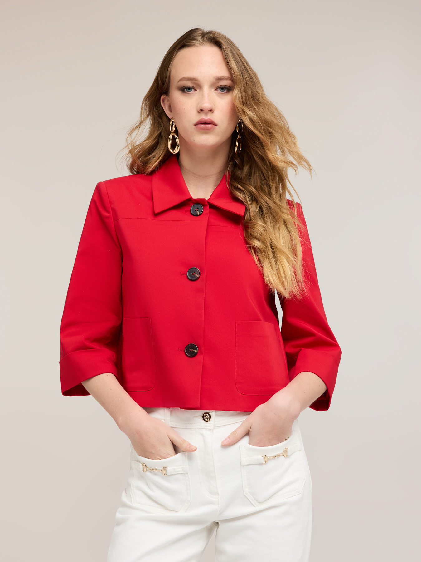 Short-sleeved jacket image number 2