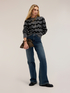 Maglia ricamata a onde in misto cotone image number 2