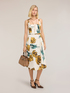 A-line poplin dress with print image number 0