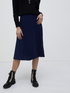Mid-length pleated skirt with houndstooth pattern image number 2