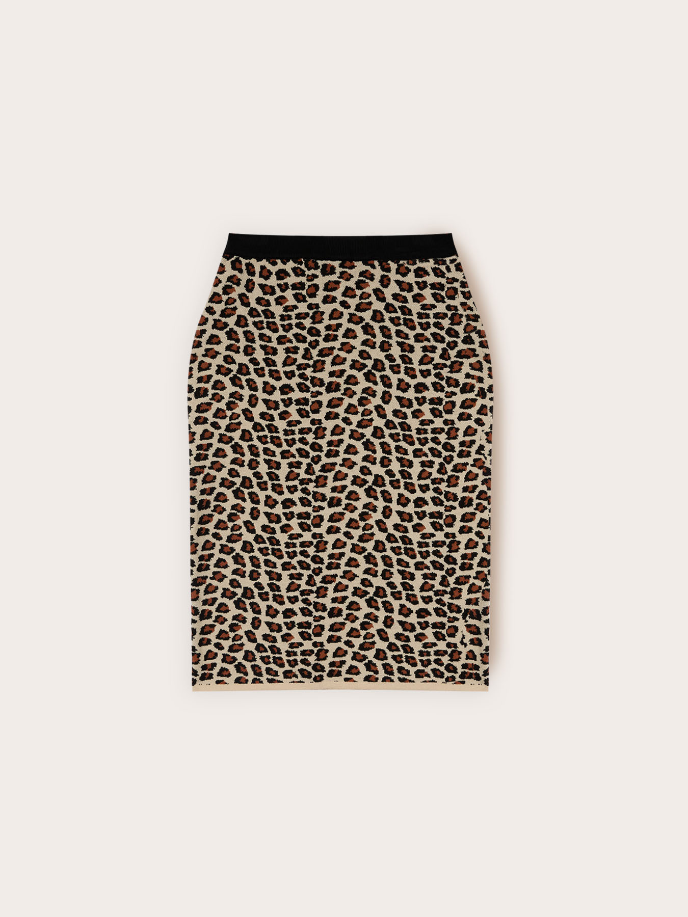 Falda tubo de punto con estampado animal image number 4