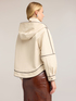 Short parka in technical cotton image number 1
