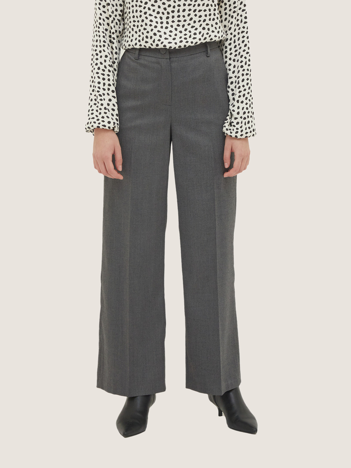 Pantalón modelo palazzo de un solo color - Motivi.com - ES