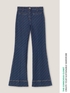 Double love patterned high waist flare jeans image number 4