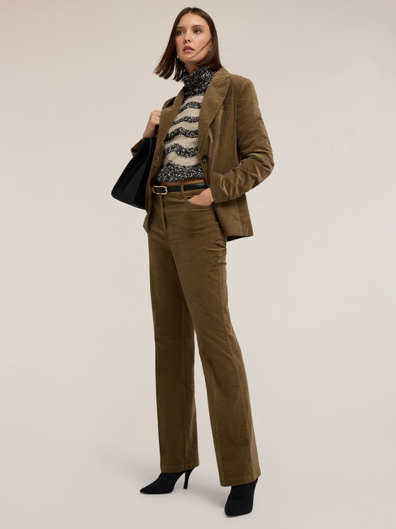 Blazer aus Baumwoll-Cordsamt