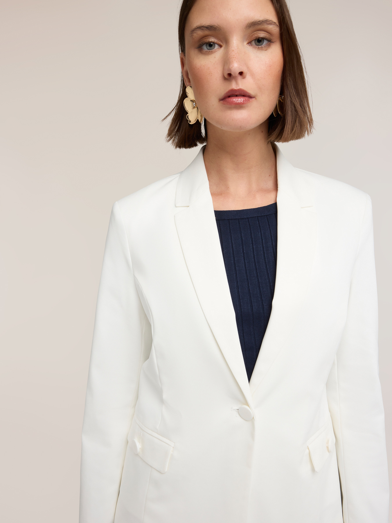 Strukturierter Blazer aus Baumwollmischung image number 3