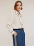 Camicia con piping e spacco posteriore image number 0