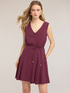 Flare viscose dress with braided belt image number 2