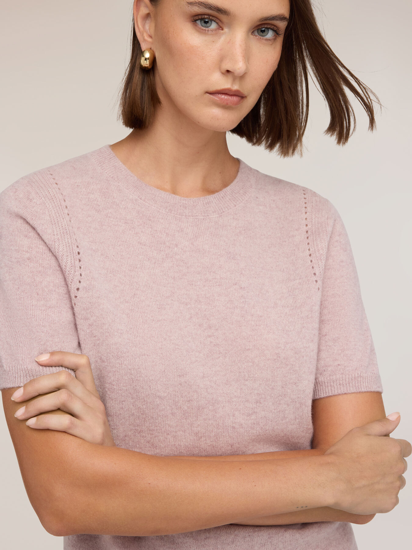 Cashmere sweater with openwork detail image number 3
