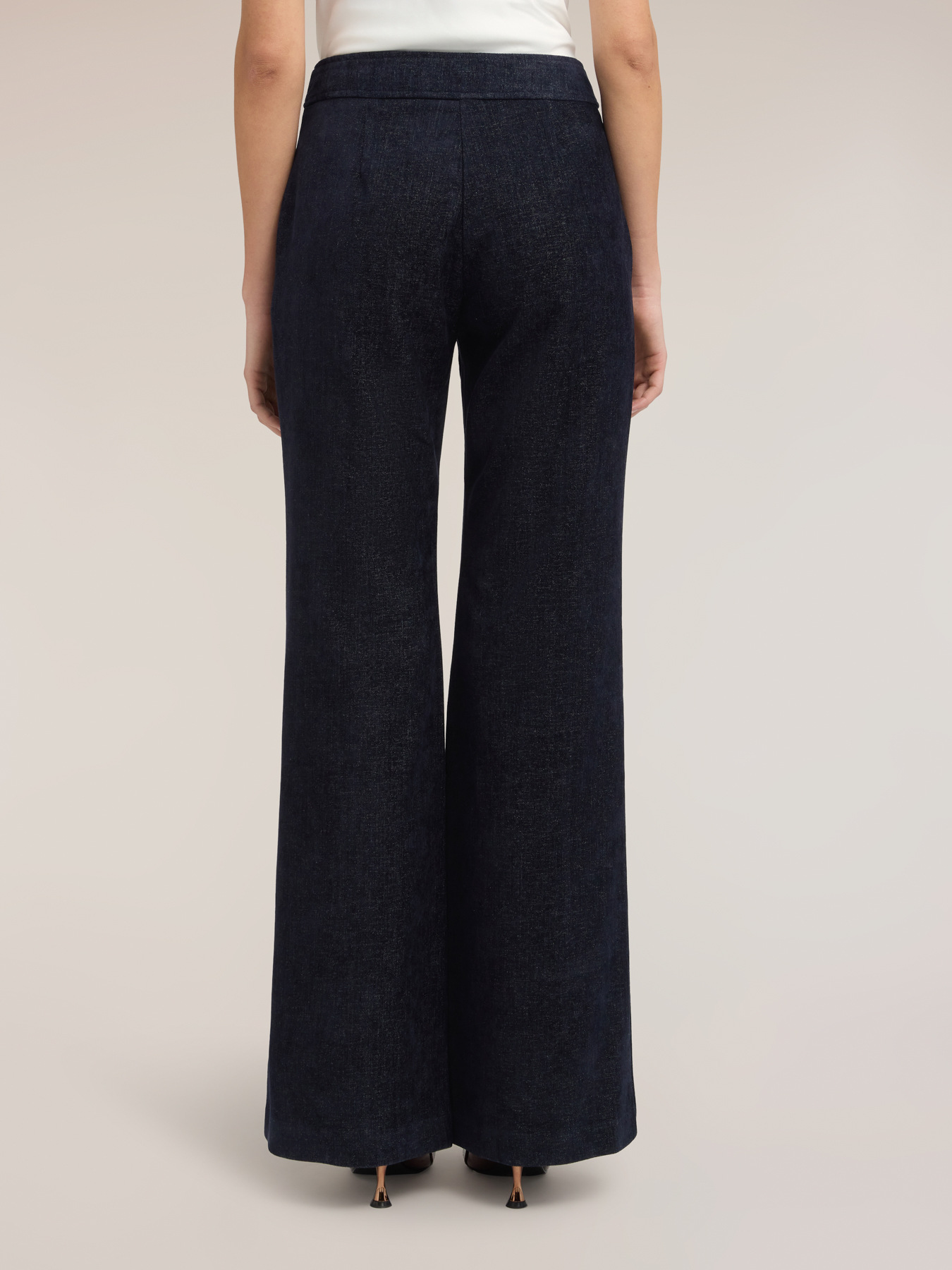 Pantalon palazzo en velours lisse image number 2