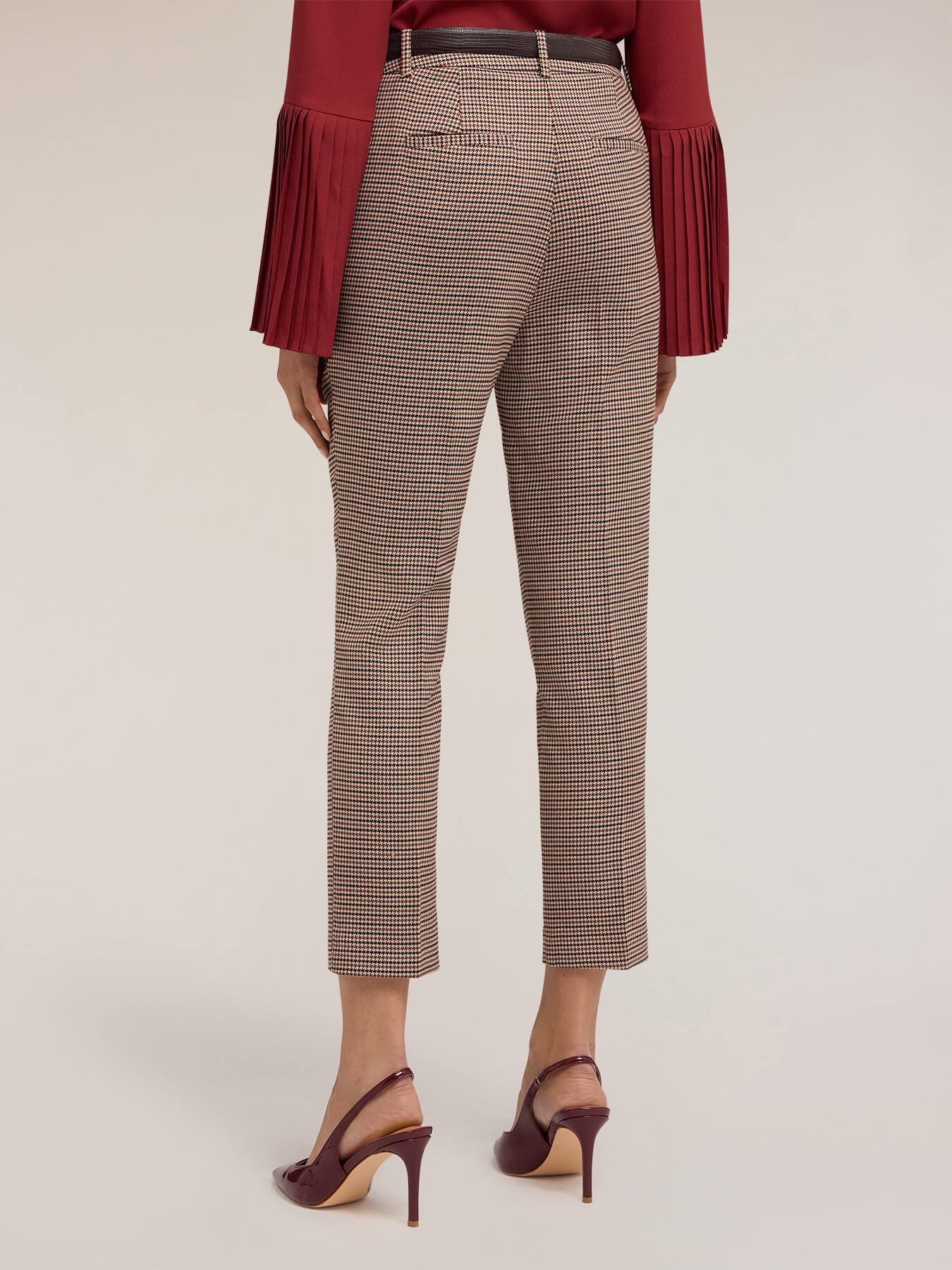 Pantalones regular con estampado de cuadros image number 1