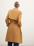 Peached effect long trench coat image number 1