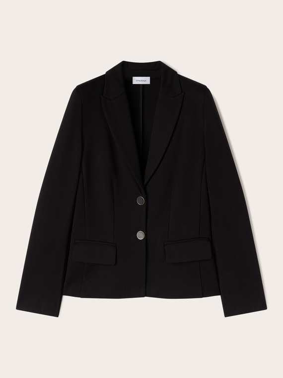 Einreihiger Blazer aus Milano-Strick