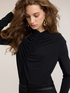 Draped bodysuit with long sleeves image number 3