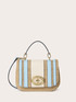 Sac bandouli&egrave;re en raphia et rayures image number 1