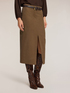Bodycon skirt with front slit image number 2