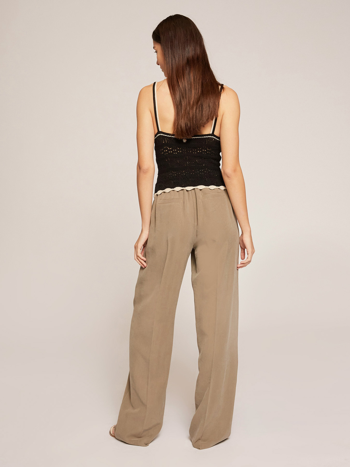 Pantaloni palazzo tinta unita - Motivi.com
