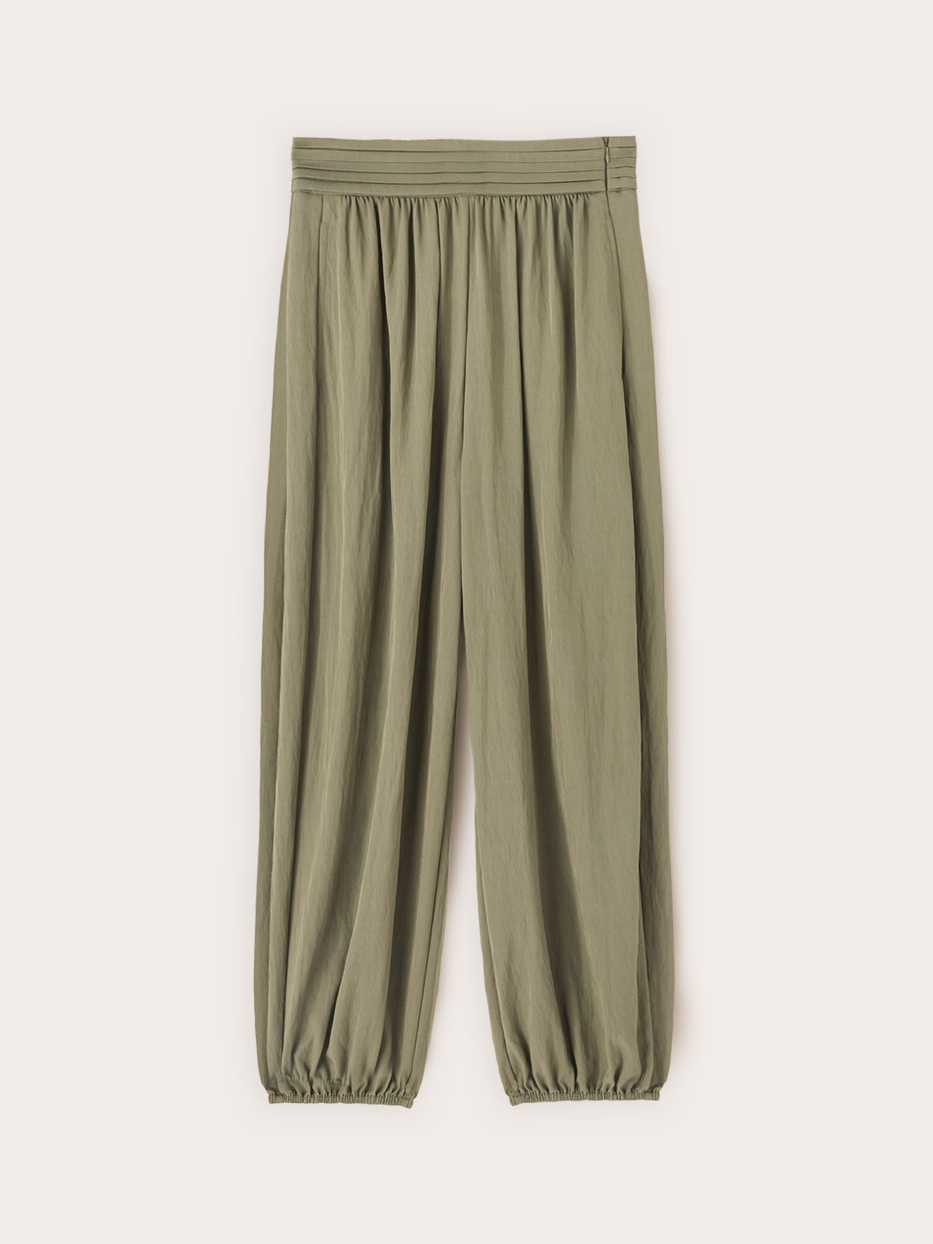 Draped twill trousers image number 4