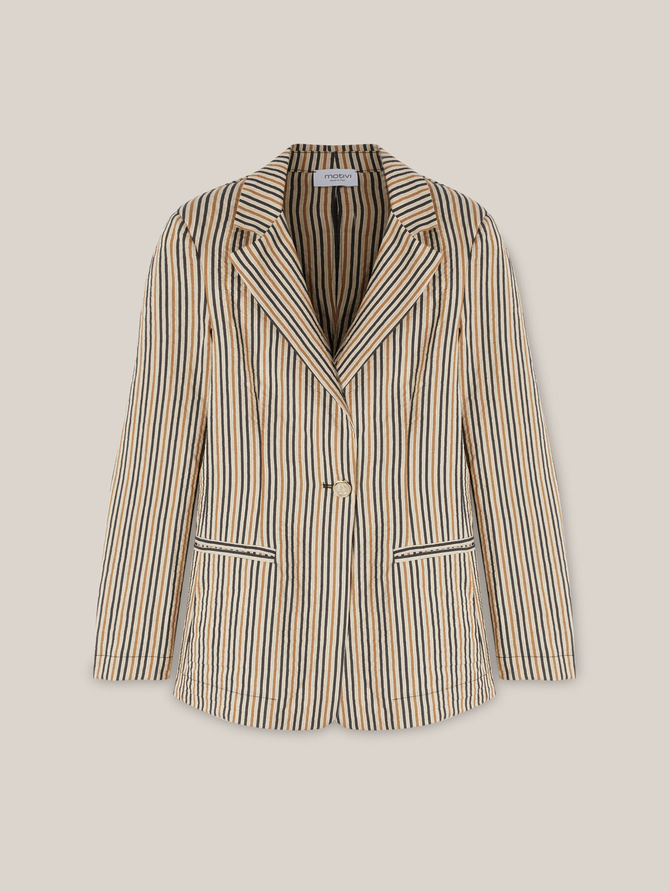 Giacca sfoderata a righe image number 3