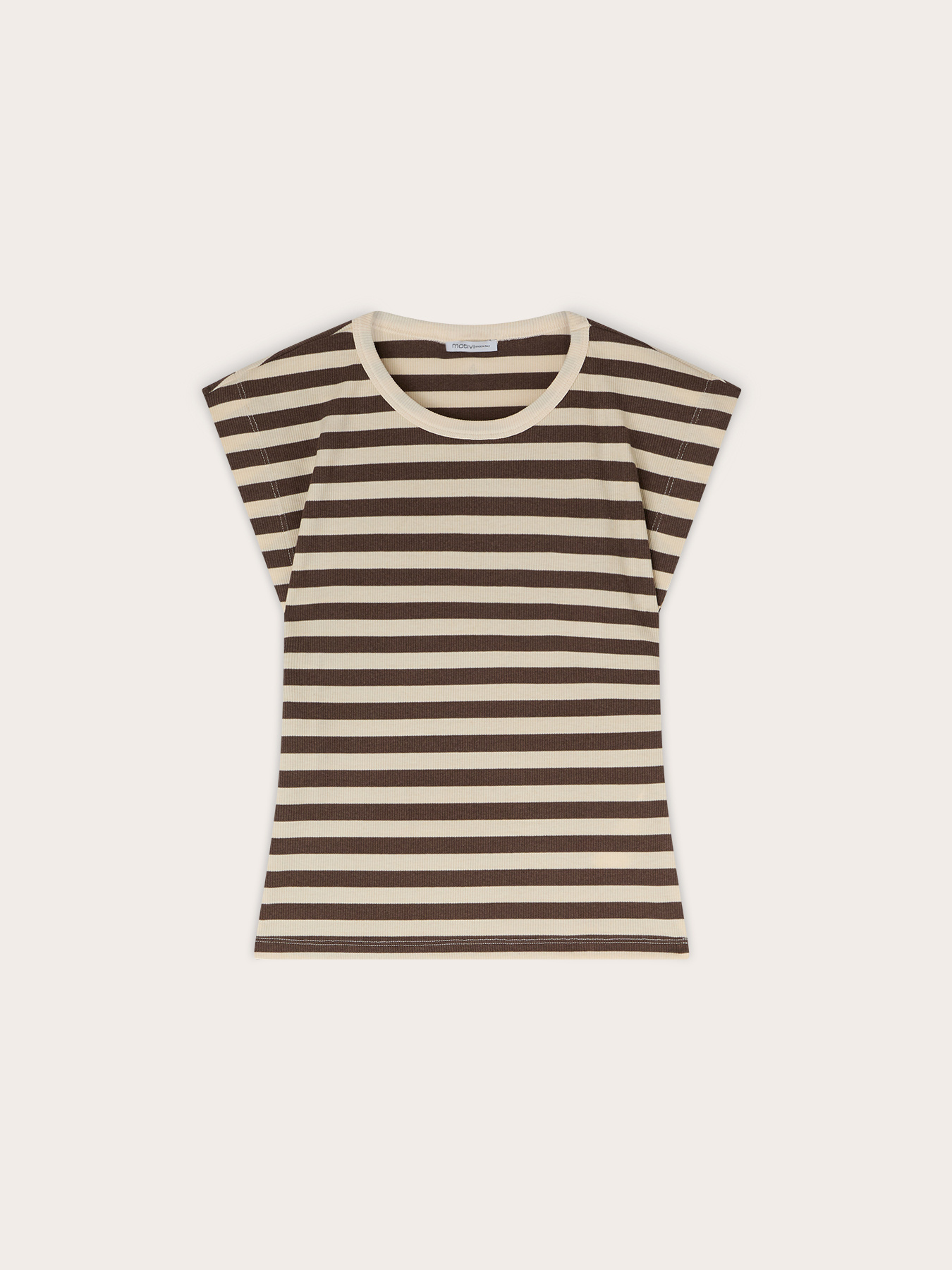 Striped ribbed jersey T-shirt image number 0