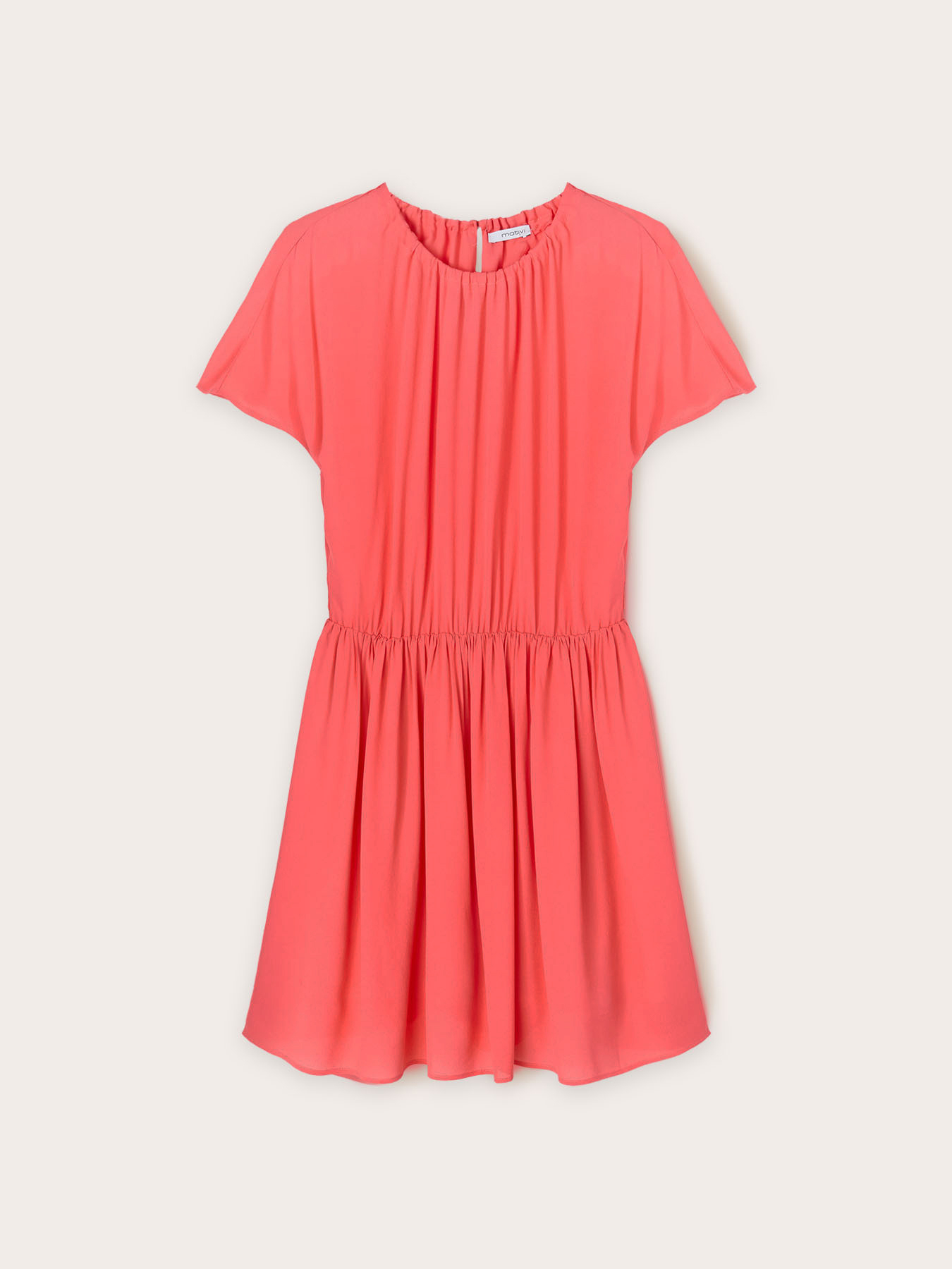 Mini dress with gathers image number 4