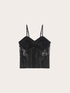 Lace bustier top with sheer details image number 4
