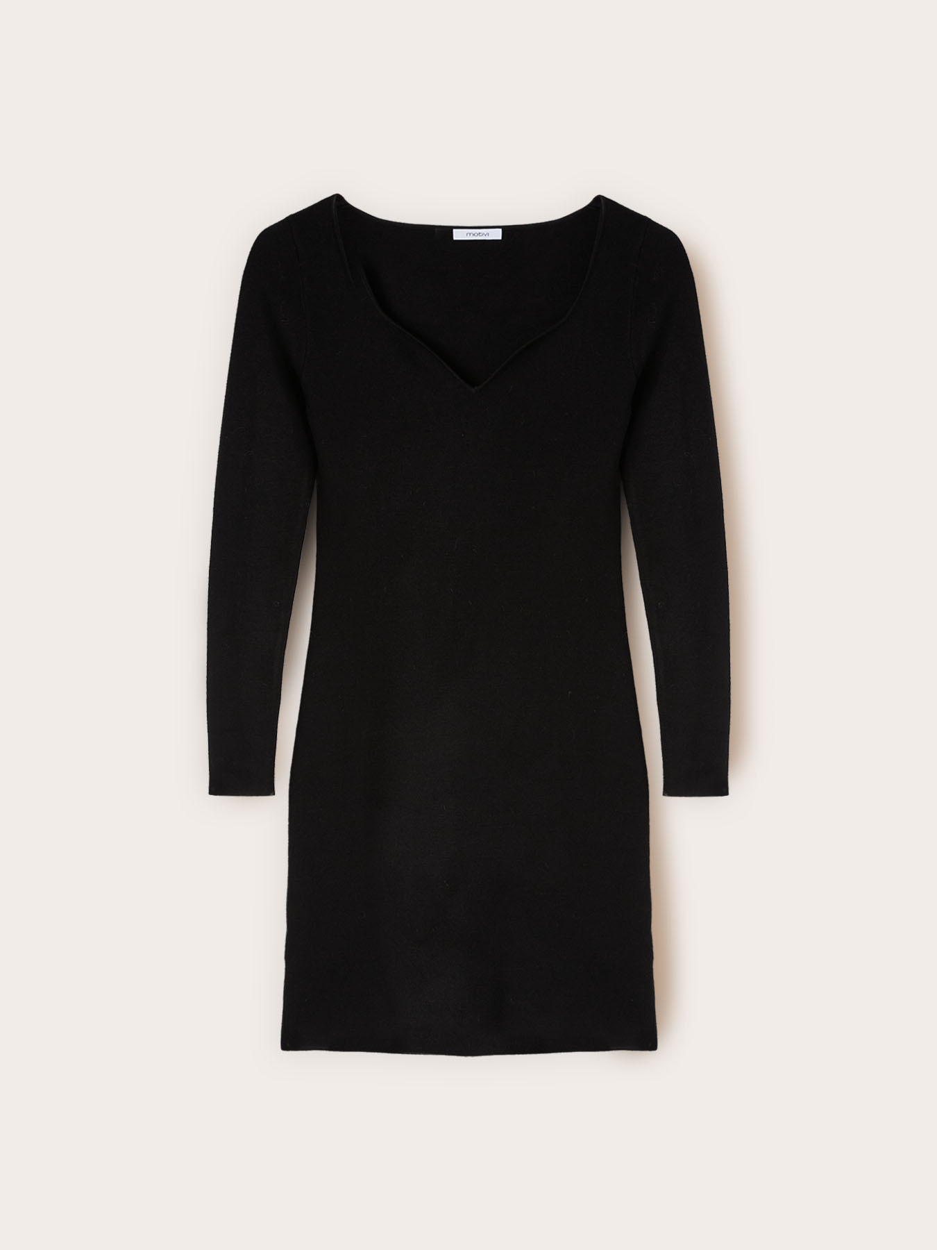 Schlauchkleid aus Strick mit Herzausschnitt image number 4