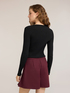 Flat rib knit sweater with V-neck image number 1
