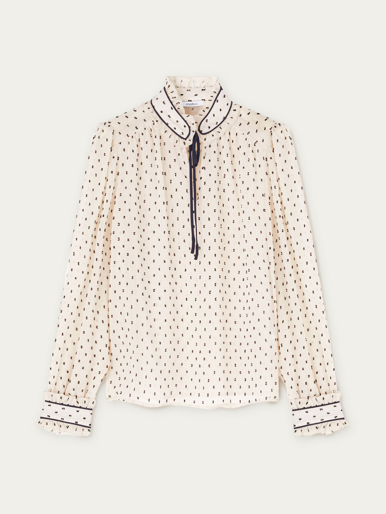 Bluse mit R&uuml;schen aus Plumetis-Creponne image number 3