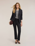 Pantalon kick flare en point de Milan image number 0