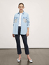 Hemdbluse aus Denim mit Taschen, die mit Pailletten besetzt sind image number 0