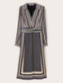 Foulard print satin shirt dress image number 4